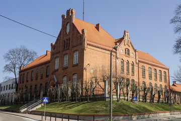 A public utility building made of natural Bornholm roof tile
