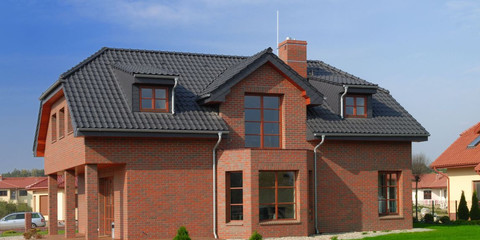 Single-family house made of Canberra shaded smooth brick