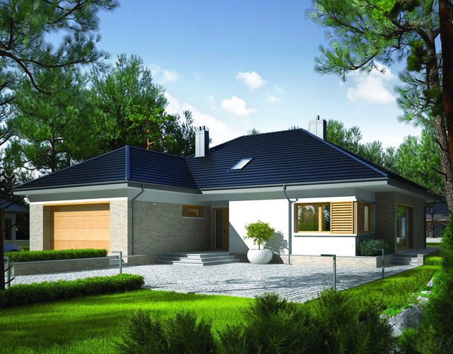 Single-family house Marcel made with the Bergamo flat roof tile 