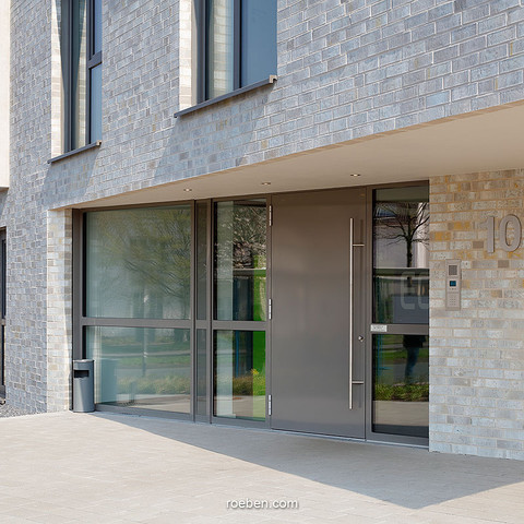 A residential building made of Lyon bricks